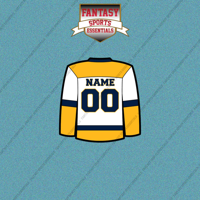 Nashville Predators Personalized Current Away Jersey Car Decals