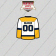 Nashville Predators Personalized Current Away Jersey Glossy Stickers