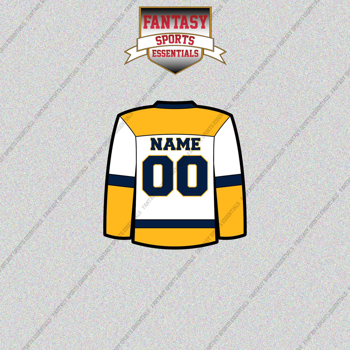 Nashville Predators Personalized Current Away Jersey Glossy Stickers