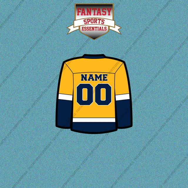 Nashville Predators Personalized Current Home Jersey Car Decals