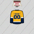 Nashville Predators Personalized Current Home Jersey Glossy Stickers