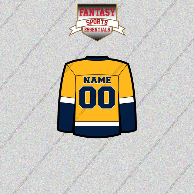 Nashville Predators Personalized Current Home Jersey Glossy Stickers