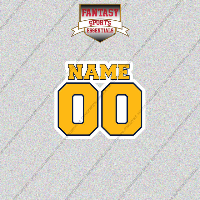 Nashville Predators Personalized Current Name and Number Glossy Stickers