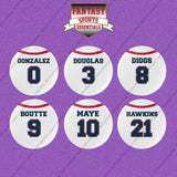 New England Patriots 2025 Away Jersey Button Pins (Choose Your Player) Page 1