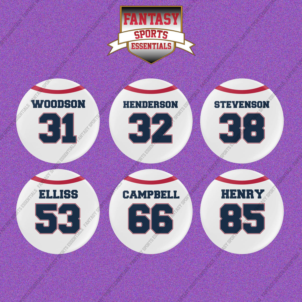 New England Patriots 2025 Away Jersey Button Pins (Choose Your Player) Page 2