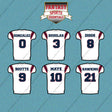 New England Patriots 2025 Away Jersey Car Decals (Choose Your Player) Page 1
