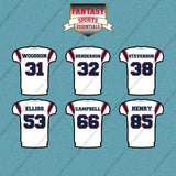 New England Patriots 2025 Away Jersey Car Decals (Choose Your Player) Page 2