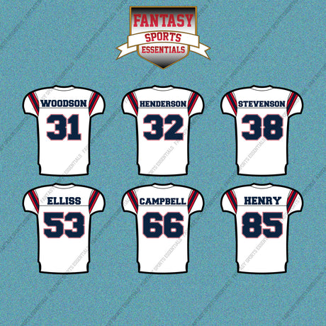 New England Patriots 2025 Away Jersey Car Decals (Choose Your Player) Page 2