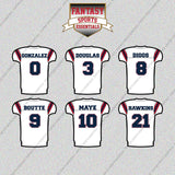New England Patriots 2025 Away Jersey Glossy Stickers (Choose Your Player) Page 1