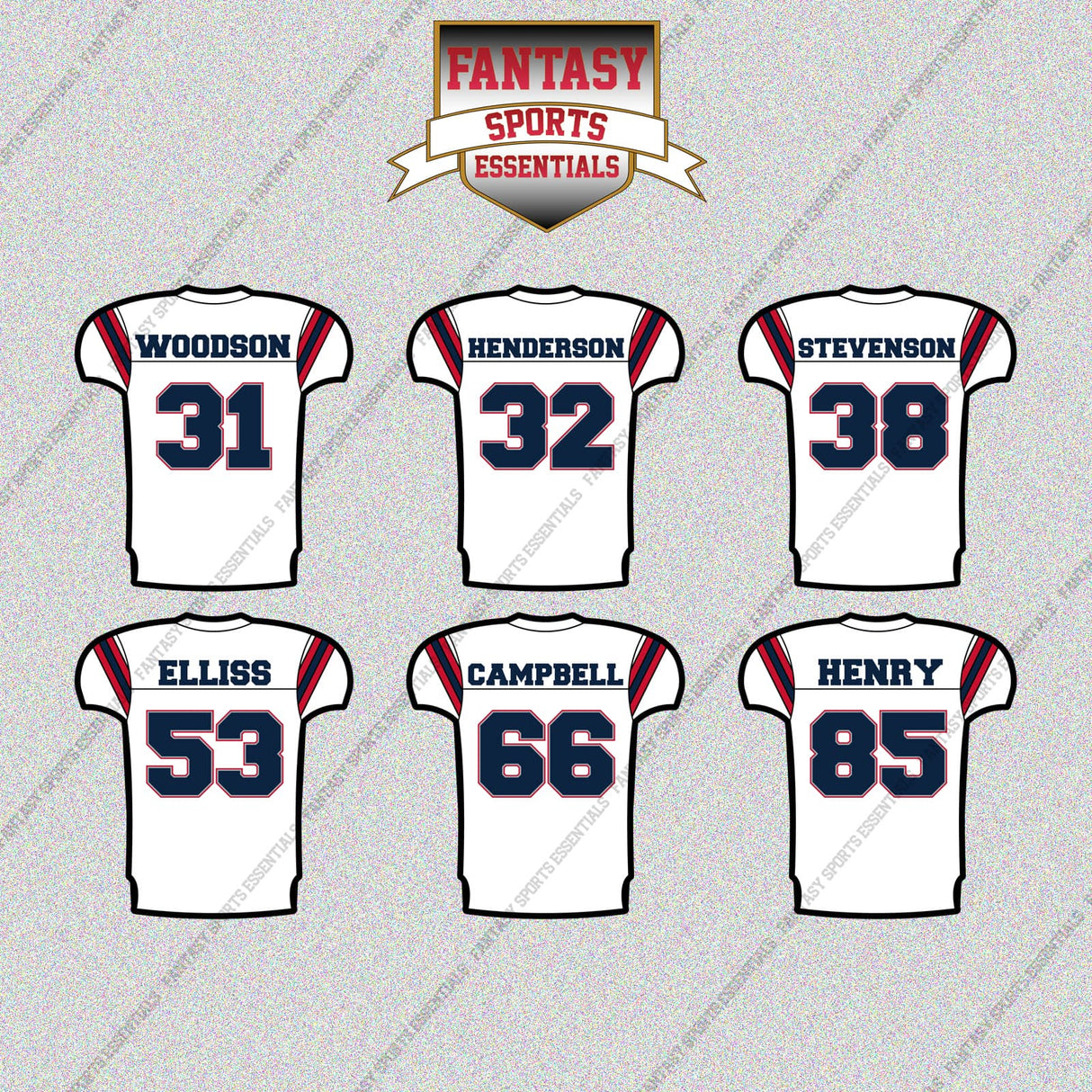 New England Patriots 2025 Away Jersey Glossy Stickers (Choose Your Player) Page 2