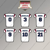 New England Patriots 2025 Away Jersey Magnets (Choose Your Player) Page 1