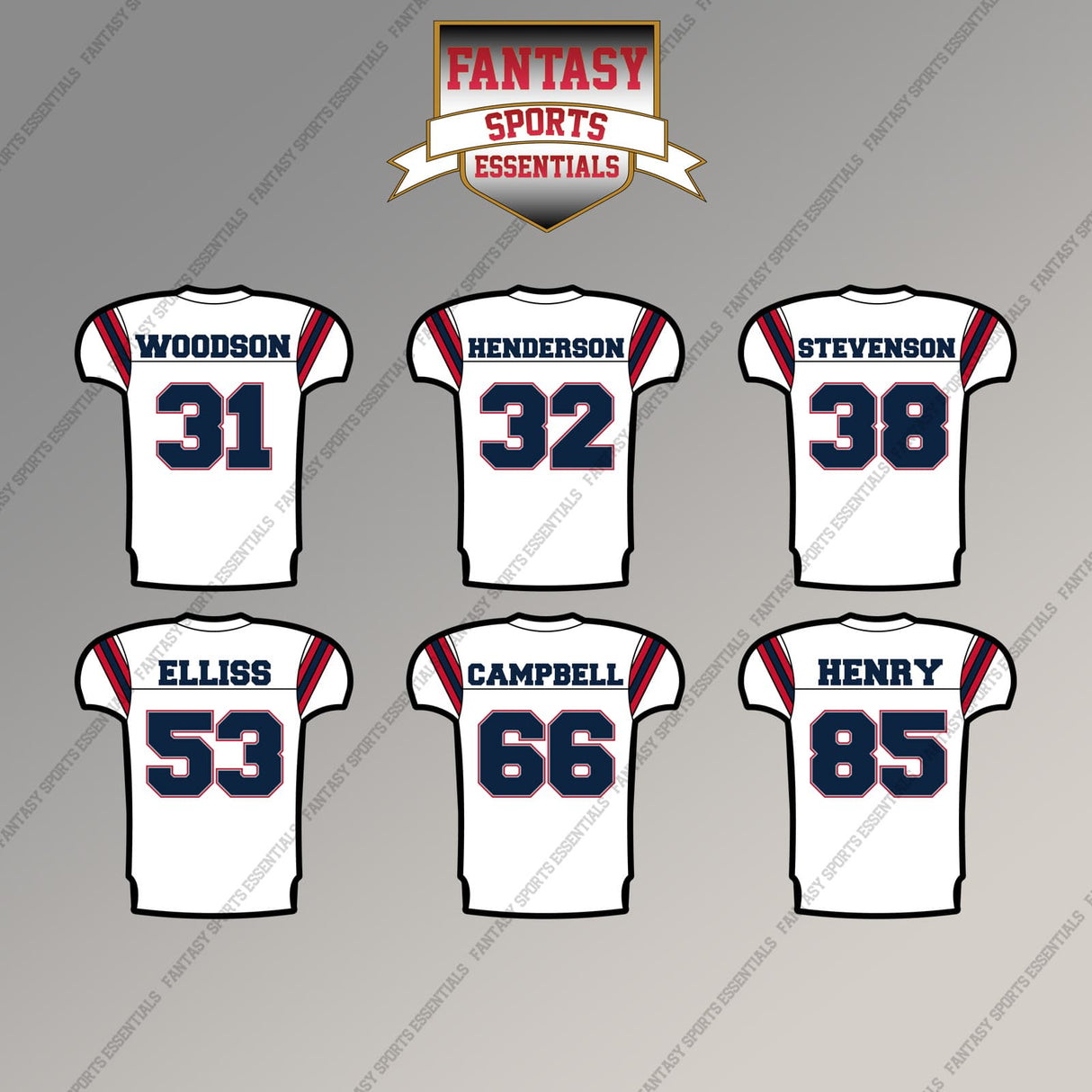 New England Patriots 2025 Away Jersey Magnets (Choose Your Player) Page 2