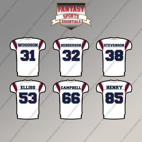 New England Patriots 2025 Away Jersey Magnets (Choose Your Player) Page 2