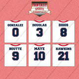 New England Patriots 2025 Away Jersey Wall Art Prints (Choose Your Player) Page 1