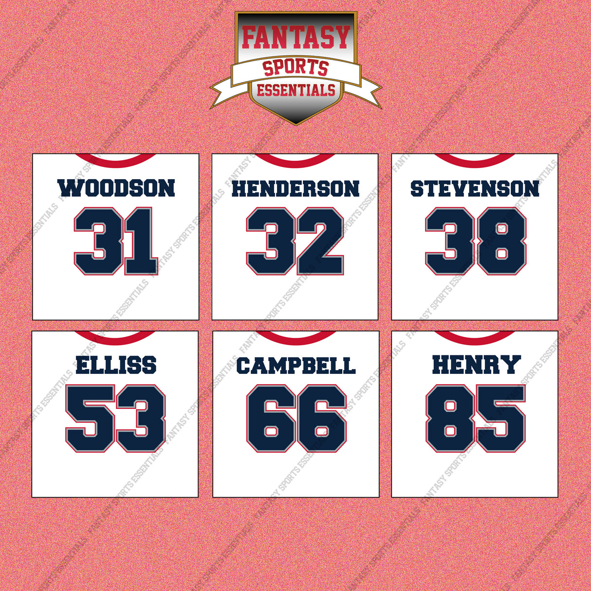 New England Patriots 2025 Away Jersey Wall Art Prints (Choose Your Player) Page 2