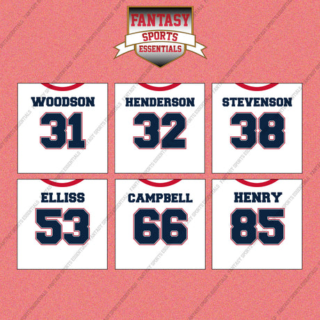 New England Patriots 2025 Away Jersey Wall Art Prints (Choose Your Player) Page 2