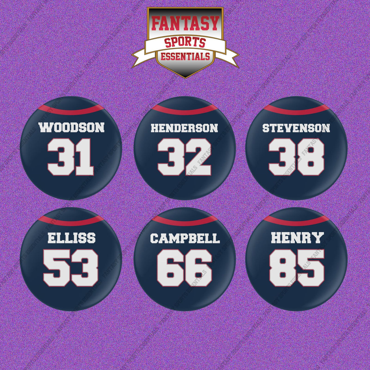 New England Patriots 2025 Home Jersey Button Pins (Choose Your Player) Page 2