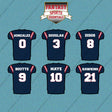 New England Patriots 2025 Home Jersey Car Decals (Choose Your Player) Page 1