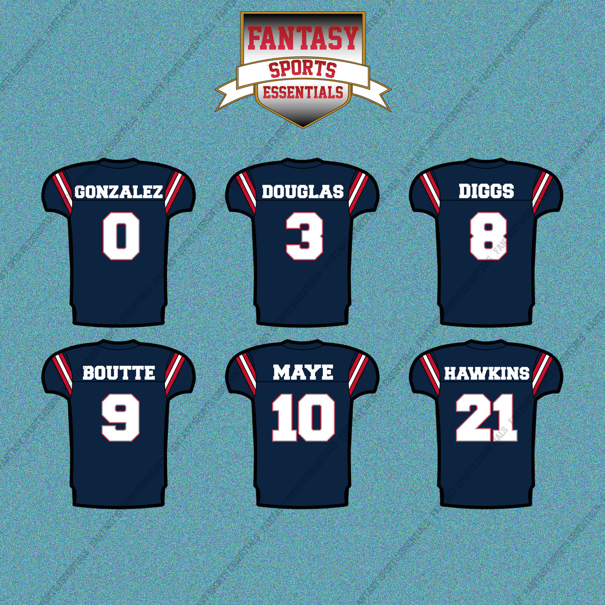 New England Patriots 2025 Home Jersey Car Decals (Choose Your Player) Page 1
