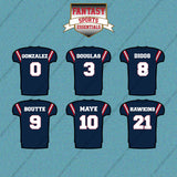New England Patriots 2025 Home Jersey Car Decals (Choose Your Player) Page 1