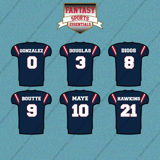 New England Patriots 2025 Home Jersey Car Decals (Choose Your Player) Page 1