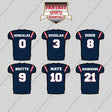 New England Patriots 2025 Home Jersey Glossy Stickers (Choose Your Player) Page 1