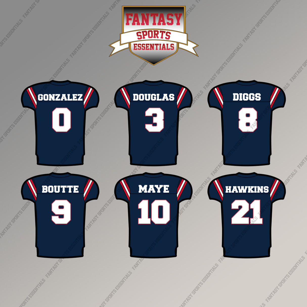 New England Patriots 2025 Home Jersey Magnets (Choose Your Player) Page 1