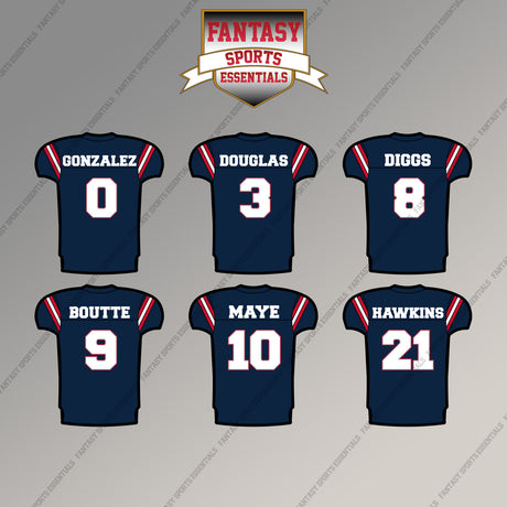 New England Patriots 2025 Home Jersey Magnets (Choose Your Player) Page 1