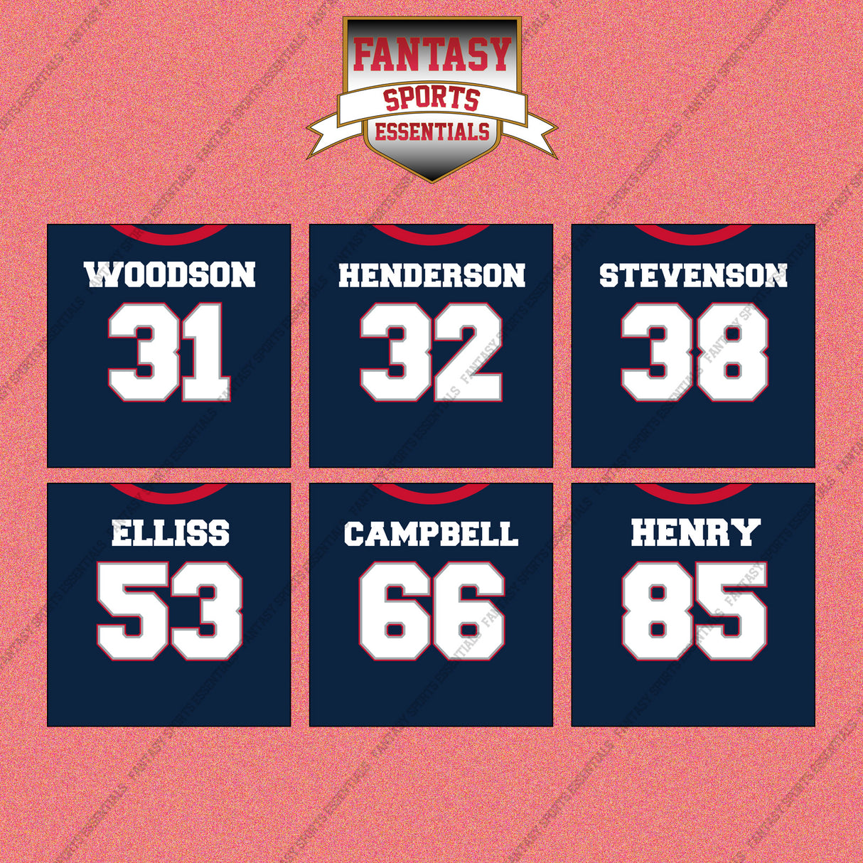 New England Patriots 2025 Home Jersey Wall Art Prints (Choose Your Player) Page 2