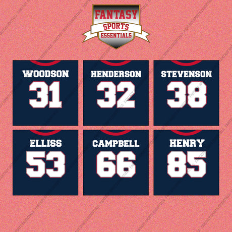 New England Patriots 2025 Home Jersey Wall Art Prints (Choose Your Player) Page 2