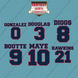 New England Patriots 2025 Name and Number Car Decals (Choose Your Player) Page 1