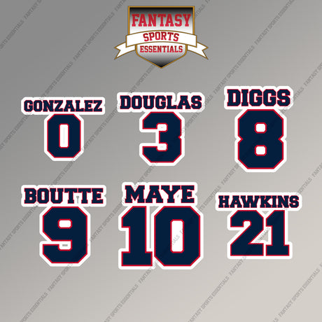 New England Patriots 2025 Name and Number Magnets (Choose Your Player) Page 1