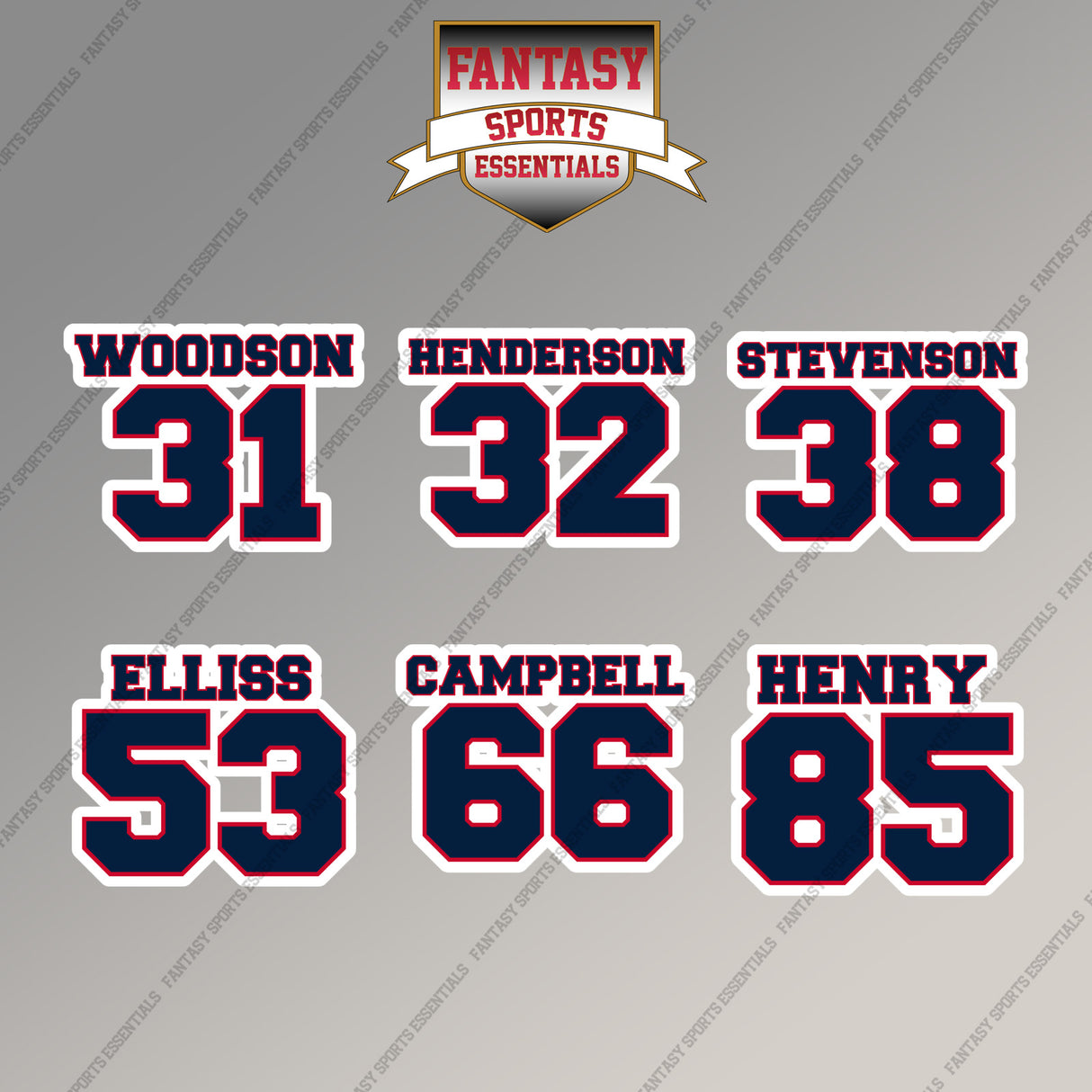 New England Patriots 2025 Name and Number Magnets (Choose Your Player) Page 2