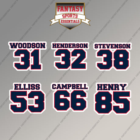 New England Patriots 2025 Name and Number Magnets (Choose Your Player) Page 2