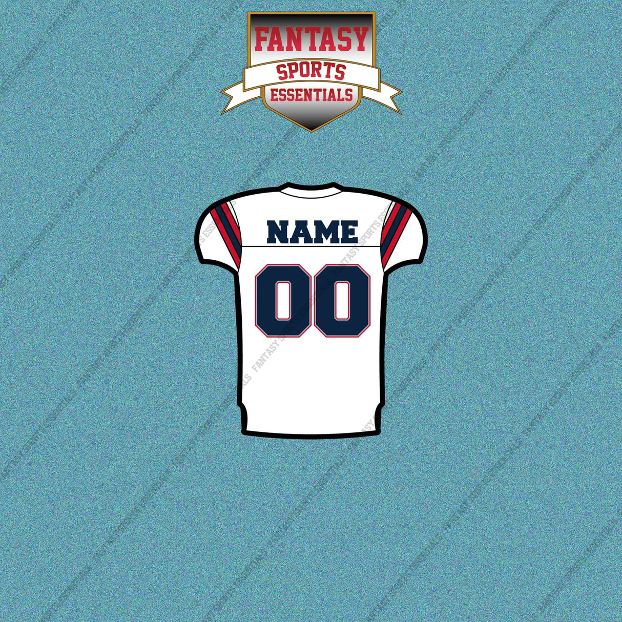 New England Patriots Personalized Current Away Jersey Car Decals