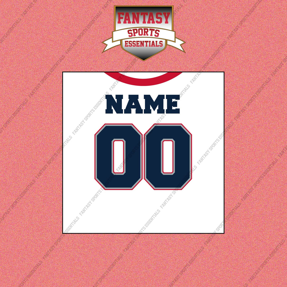 New England Patriots Personalized Current Away Jersey Wall Art Prints