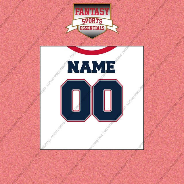 New England Patriots Personalized Current Away Jersey Wall Art Prints