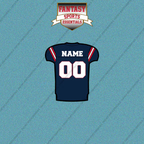 New England Patriots Personalized Current Home Jersey Car Decals
