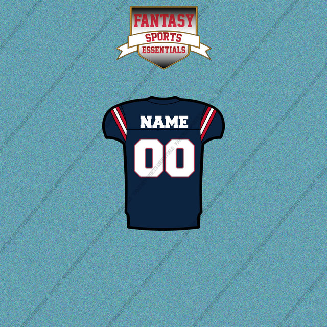 New England Patriots Personalized Current Home Jersey Car Decals