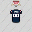 New England Patriots Personalized Current Home Jersey Glossy Stickers