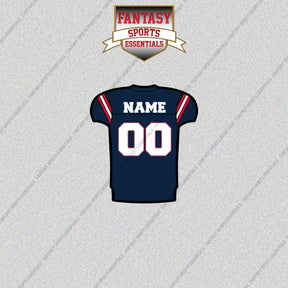 New England Patriots Personalized Current Home Jersey Glossy Stickers