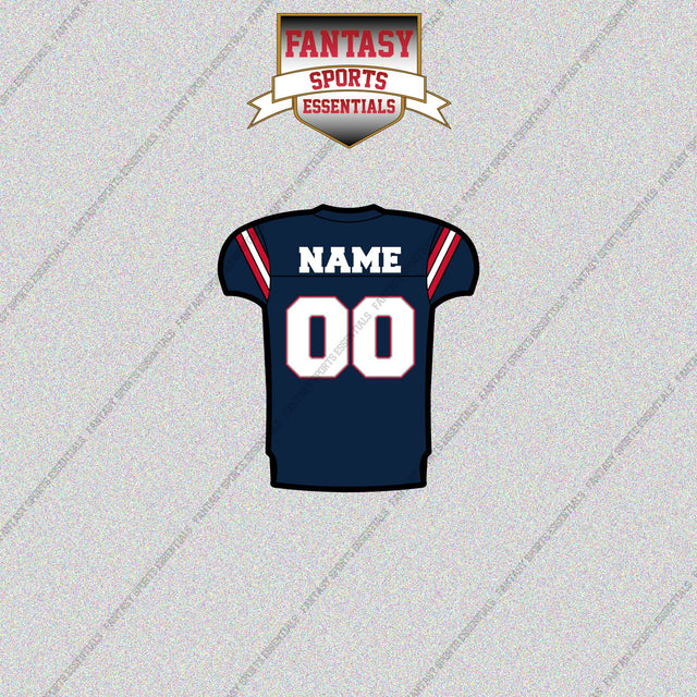 New England Patriots Personalized Current Home Jersey Glossy Stickers
