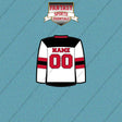 New Jersey Devils Personalized Current Away Jersey Car Decals