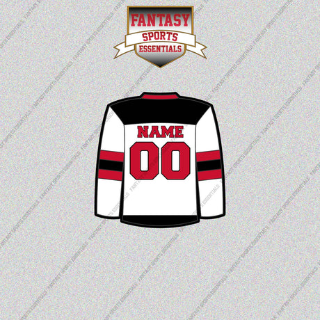 New Jersey Devils Personalized Current Away Jersey Glossy Stickers