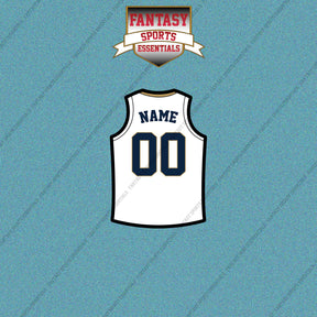 New Orleans Pelicans Personalized Current Away Jersey Car Decals