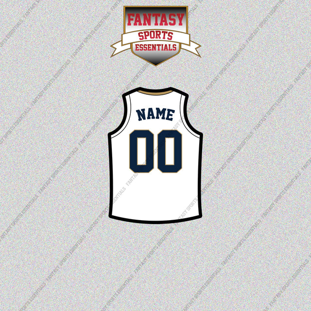 New Orleans Pelicans Personalized Current Away Jersey Glossy Stickers