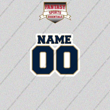 New Orleans Pelicans Personalized Current Name and Number Glossy Stickers