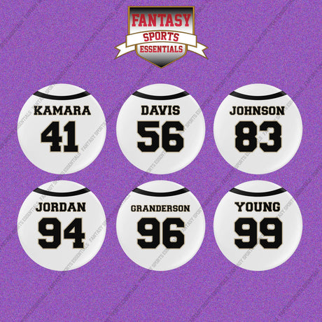 New Orleans Saints 2025 Away Jersey Button Pins (Choose Your Player) Page 2