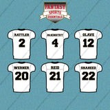 New Orleans Saints 2025 Away Jersey Car Decals (Choose Your Player) Page 1