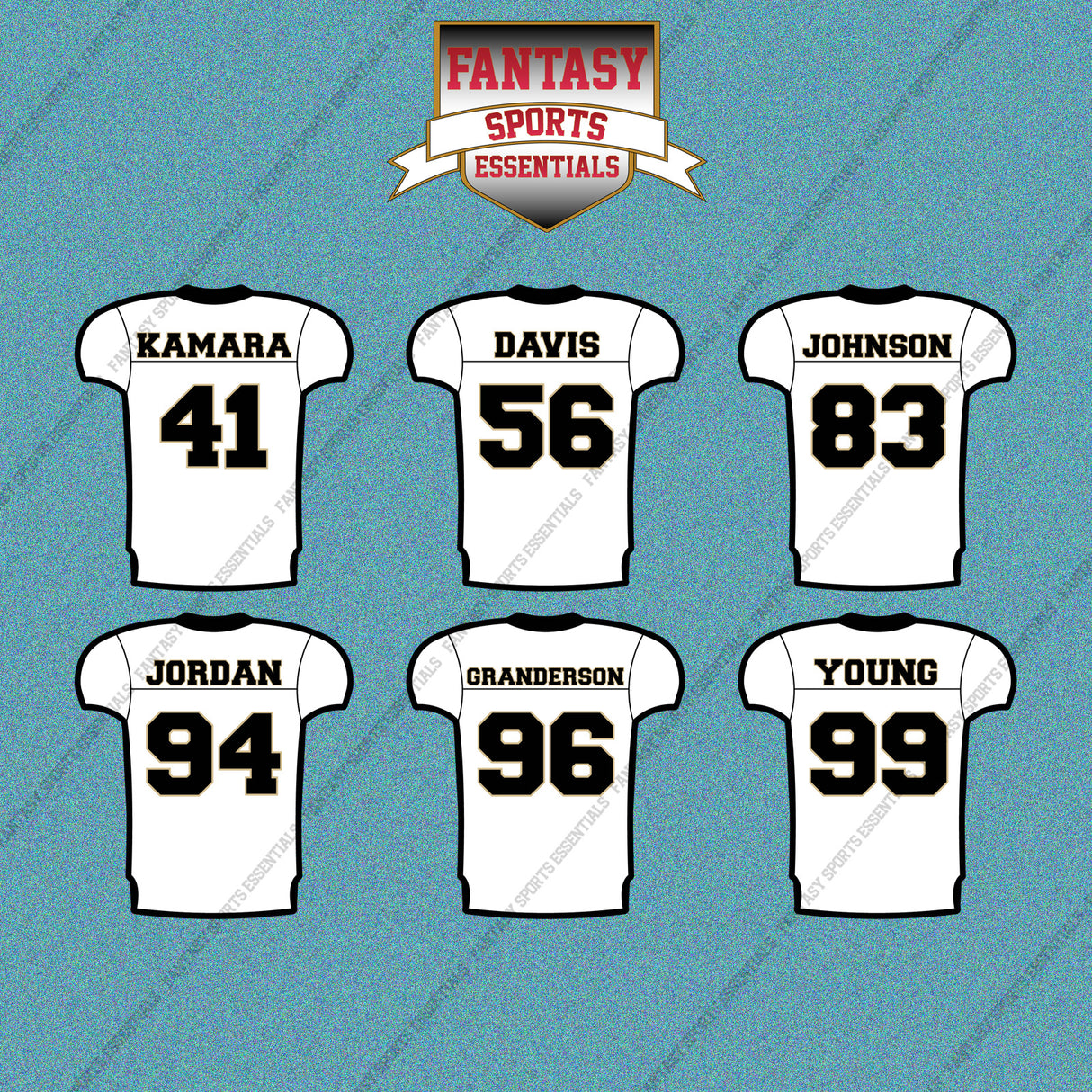 New Orleans Saints 2025 Away Jersey Car Decals (Choose Your Player) Page 2